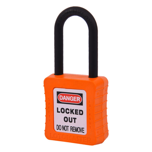 Dielectric Lockout Tagout Padlock 38mm Keyed Different Orange