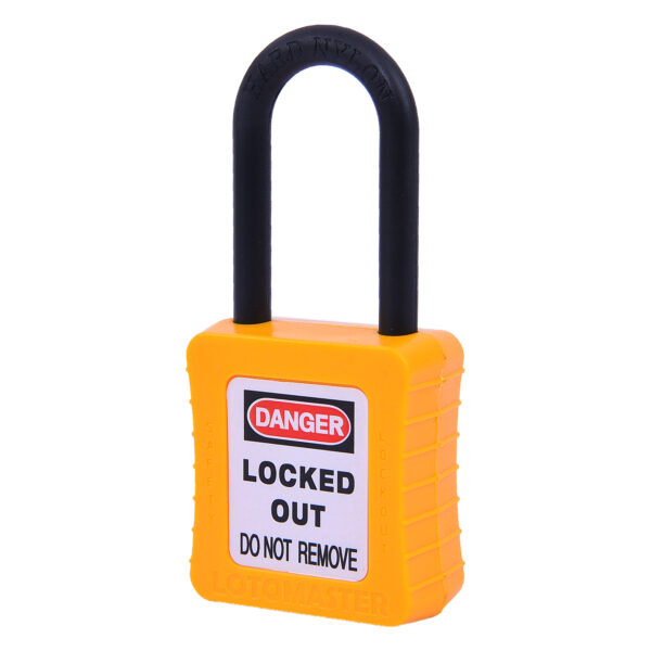 De-Electric Lockout Padlock 38mm Keyed Different Yellow