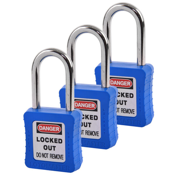 Master Key Loto Padlocks 3 Master Keyed 38mm Blue