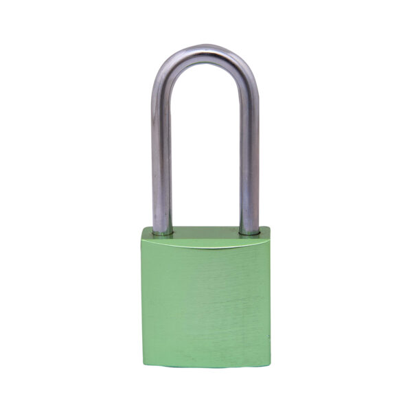 7240-Aluminium-Padlock-Long-Shackle-Green 1