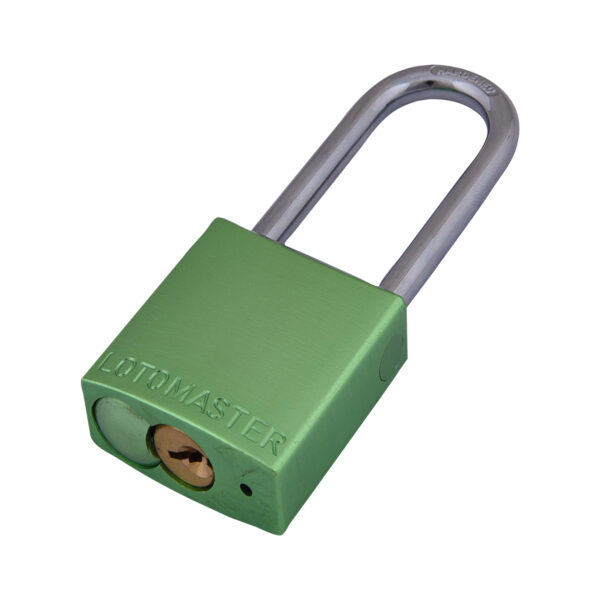 7240-Aluminium-Padlock-Long-Shackle-Green 1