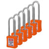 Safety Lockout Padlocks 6 Master Keyed 75mm Orange