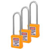 Safety Lockout Padlocks 3 Master Keyed 75mm Yellow