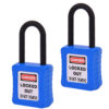 De-Electric Lockout Padlocks 2 Keyed Alike 38mm Blue